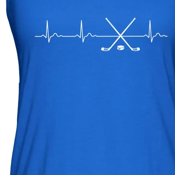 Ice Hockey Heartbeat I Love Ice Hockey For Fans Cute Gift Ladies Essential Flowy Tank