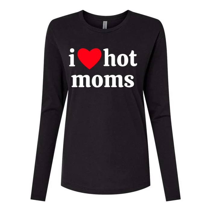 I Heart Hot Moms Gift Womens Cotton Relaxed Long Sleeve T-Shirt