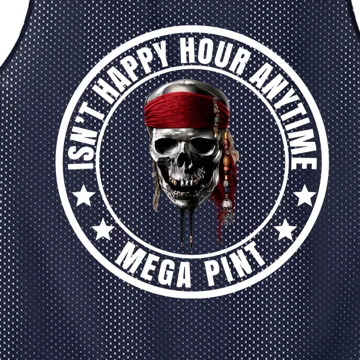 Isn't Happy Hour Anytime Mega Pint Pirate Mesh Reversible Basketball Jersey Tank