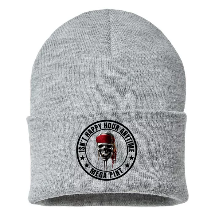 Isn't Happy Hour Anytime Mega Pint Pirate Sustainable Knit Beanie