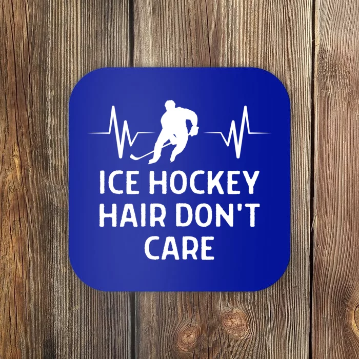 Ice Hockey Hair DonT Care Outfit Gift Coaster