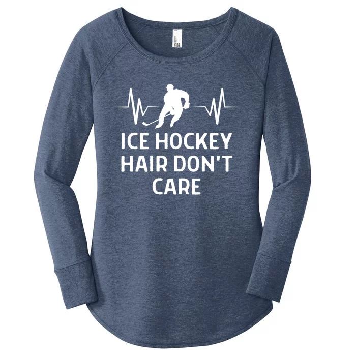 Ice Hockey Hair DonT Care Outfit Gift Women's Perfect Tri Tunic Long Sleeve Shirt