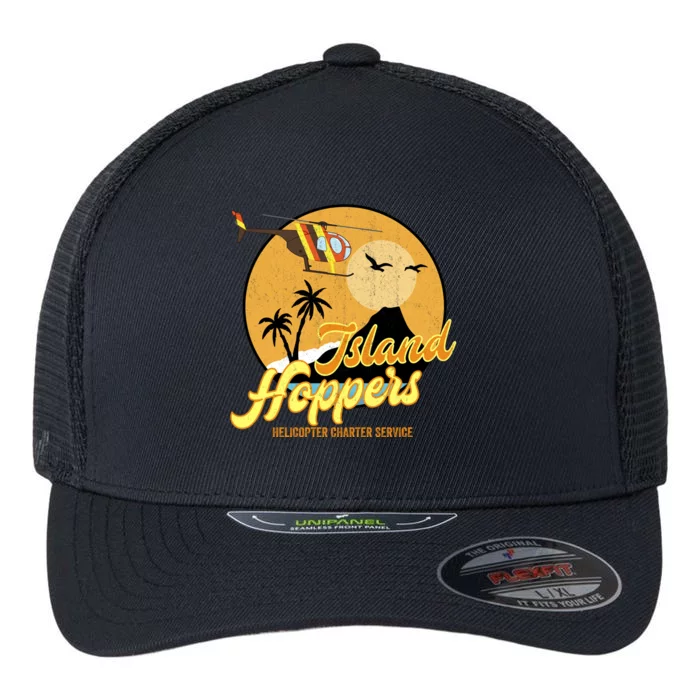 Island Hoppers Helicoter Charter Services Flexfit Unipanel Trucker Cap