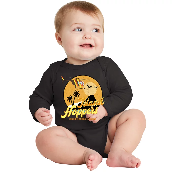 Island Hoppers Helicoter Charter Services Baby Long Sleeve Bodysuit