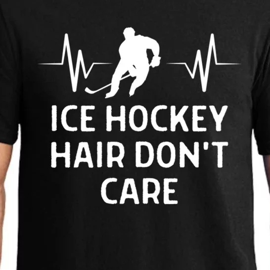 Ice Hockey Hair Dont Care Outfit Cute Gift Pajama Set