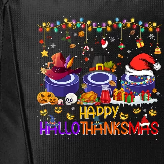 Ice Hockey Halloween Christmas Thanksgiving Hallothanksmas Gift City Backpack