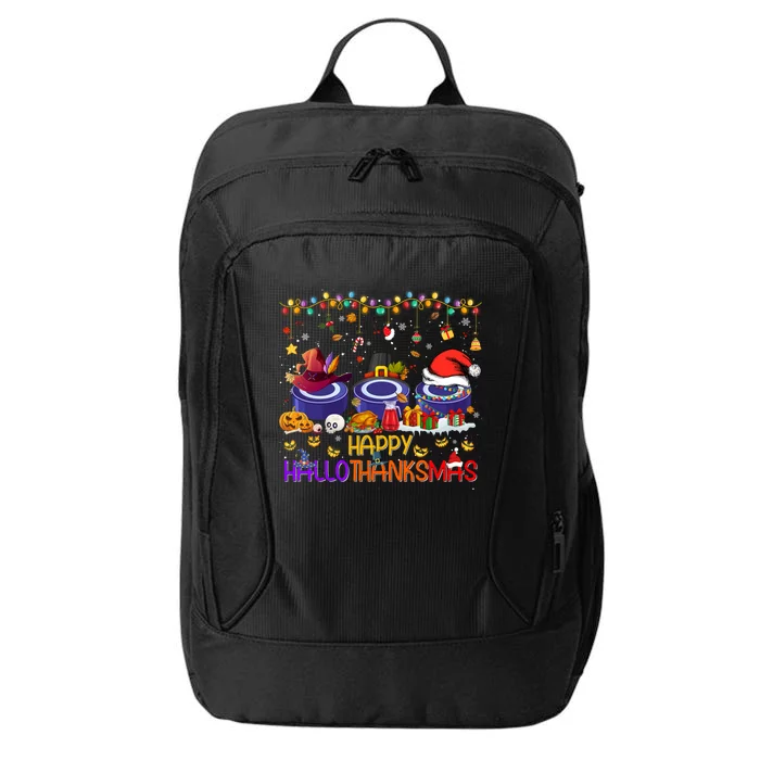 Ice Hockey Halloween Christmas Thanksgiving Hallothanksmas Gift City Backpack