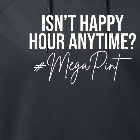 Isn't Happy Hour Anytime Mega Pint Funny Johnny Depp Performance Fleece Hoodie