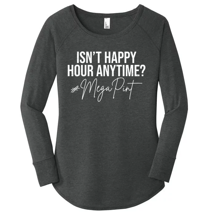 Isn't Happy Hour Anytime Mega Pint Funny Johnny Depp Women's Perfect Tri Tunic Long Sleeve Shirt