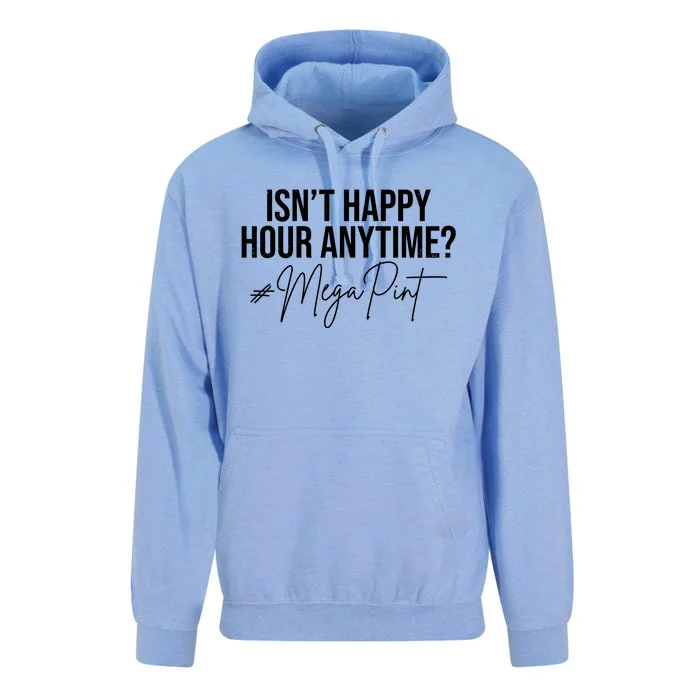 Isn't Happy Hour Anytime Mega Pint Funny Johnny Depp Unisex Surf Hoodie