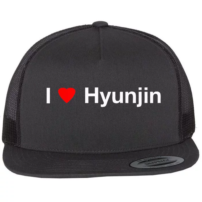 I Heart Hyunjin Flat Bill Trucker Hat