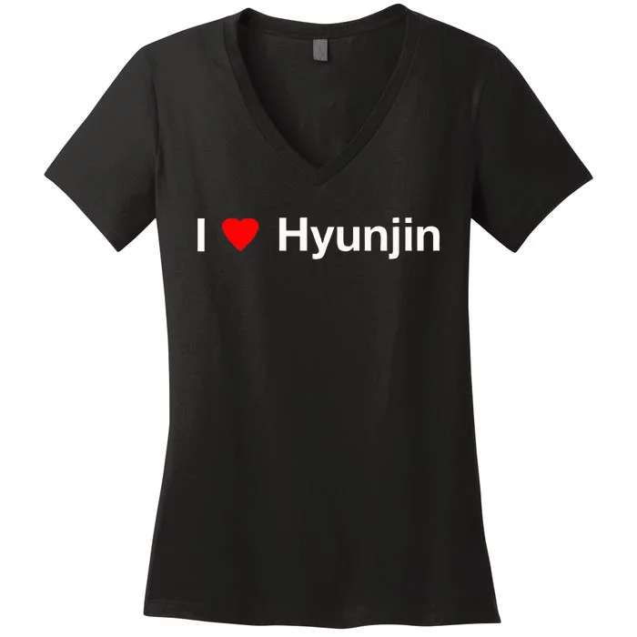 I Heart Hyunjin Women's V-Neck T-Shirt