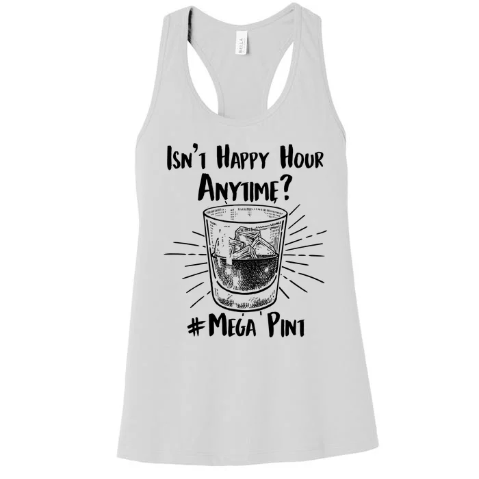 Isn't Happy Hour Anytime? #Mega Pint Women's Racerback Tank