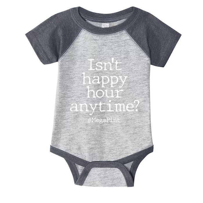 Isn't Happy Hour Anytime? #MegaPint Infant Baby Jersey Bodysuit