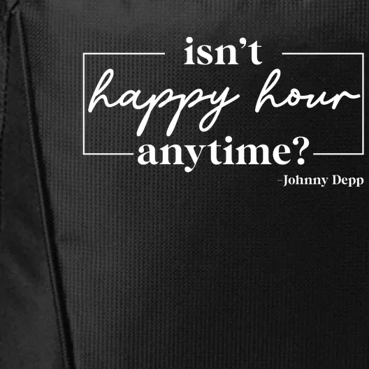 Isn't Happy Hour Anytime? Johnny Depp City Backpack