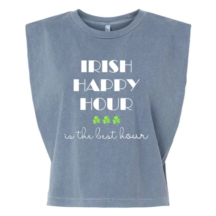 Irish Happy Hour St Patrick's Day Classy Bartender Ing Cute Gift Garment-Dyed Women's Muscle Tee