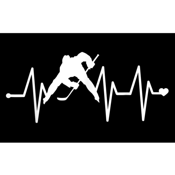 Ice Hockey Heartbeat Bumper Sticker