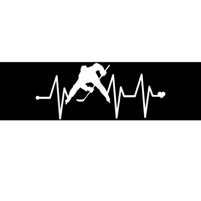 Ice Hockey Heartbeat Bumper Sticker