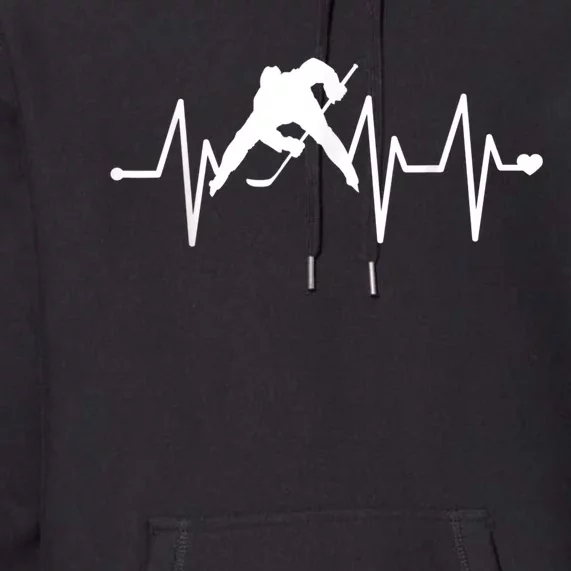 Ice Hockey Heartbeat Premium Hoodie