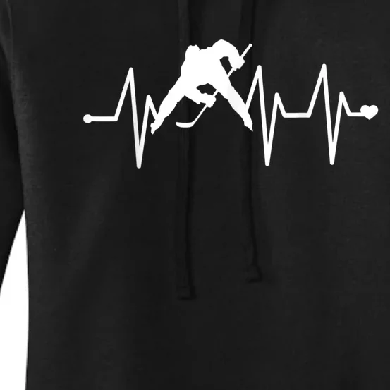 Ice Hockey Heartbeat Women's Pullover Hoodie