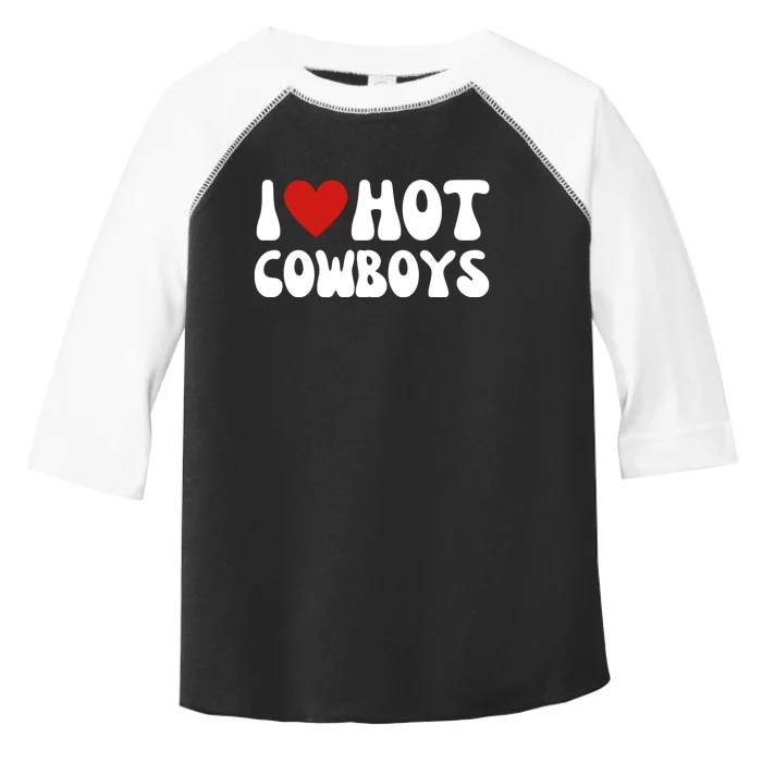 I Heart Hot Cowboys Love Funny Toddler Fine Jersey T-Shirt