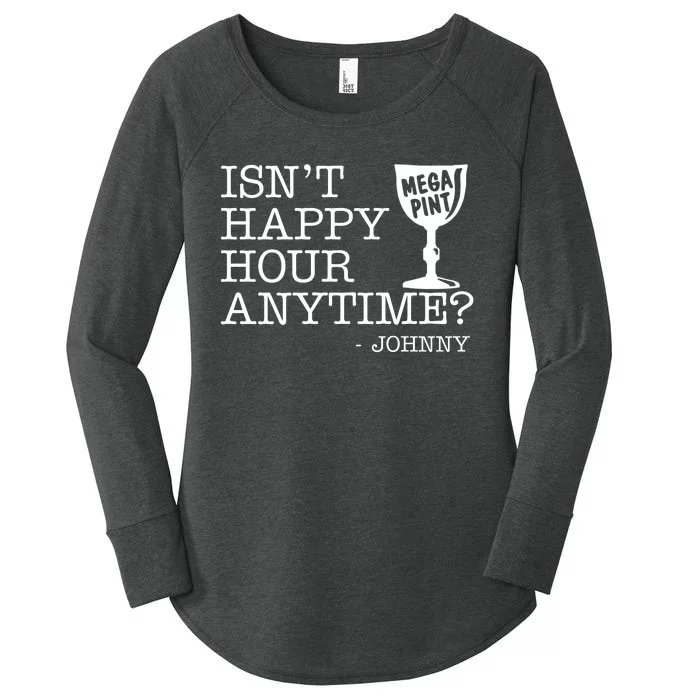 Isn't Happy Hour Anytime Mega Pint Johnny Depp Women's Perfect Tri Tunic Long Sleeve Shirt