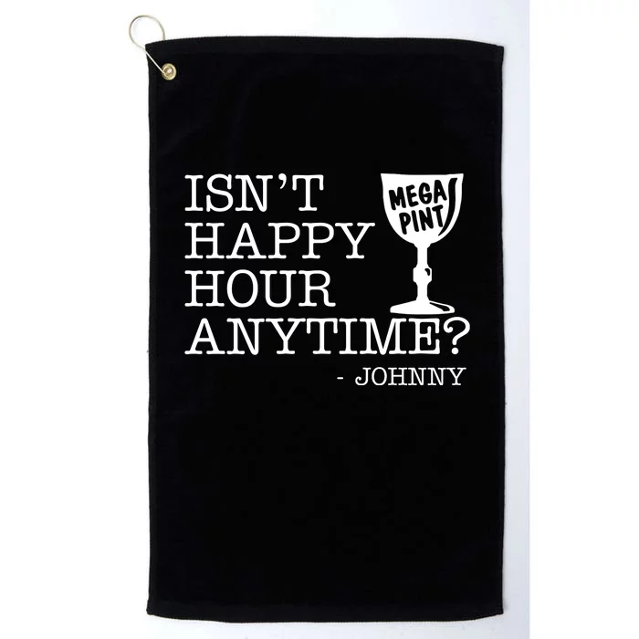 Isn't Happy Hour Anytime Mega Pint Johnny Depp Platinum Collection Golf Towel