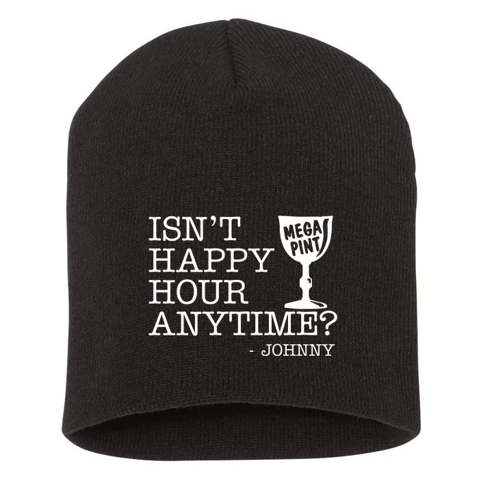 Isn't Happy Hour Anytime Mega Pint Johnny Depp Short Acrylic Beanie