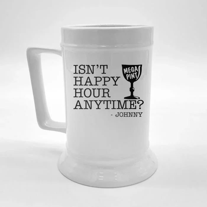 Isn't Happy Hour Anytime Mega Pint Johnny Depp Front & Back Beer Stein