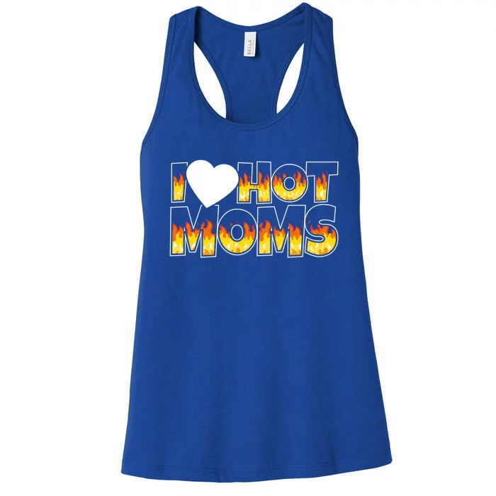 I Heart Hot Moms Fans Great Gift Women's Racerback Tank