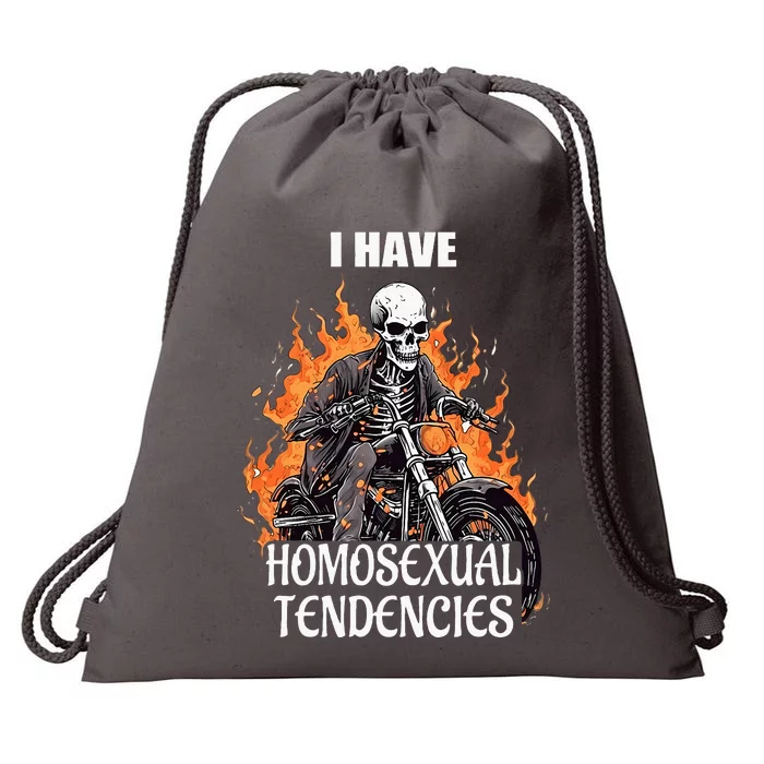 I Have Homosexual Tendencies Apparel Drawstring Bag