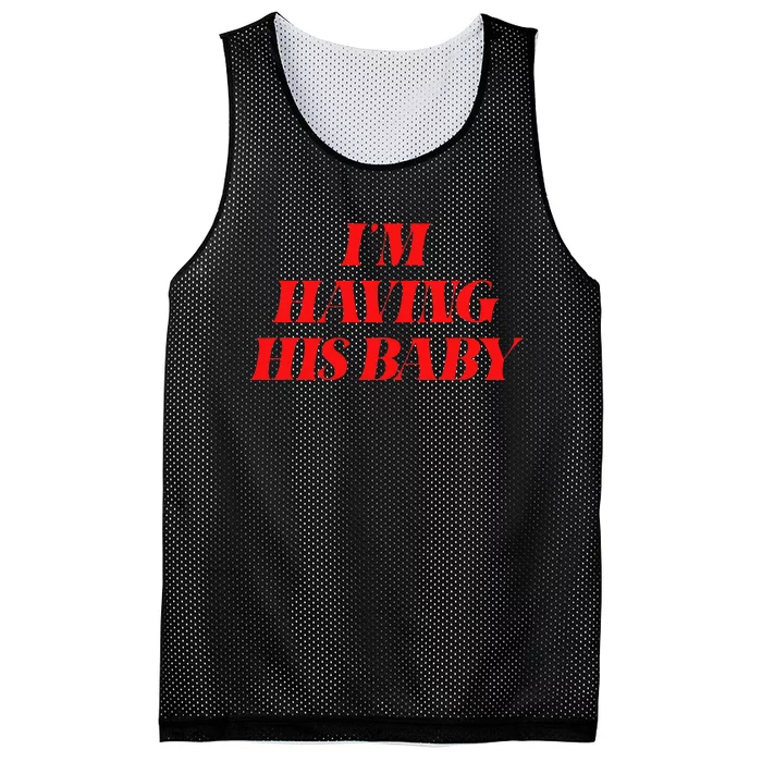 IM Having His Baby Mesh Reversible Basketball Jersey Tank