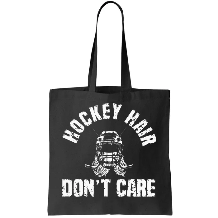 Ice Hockey Hair DonT Care Ice Hockey Player Girl Tote Bag