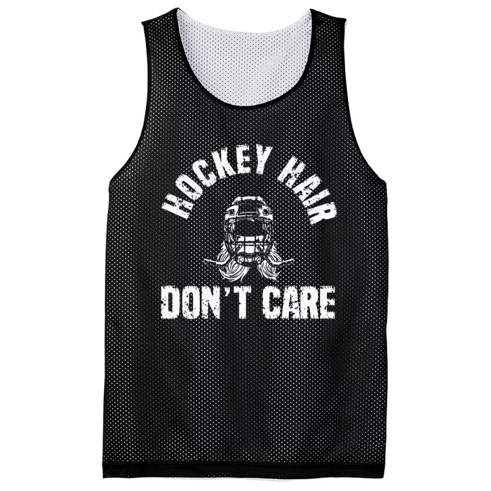 Ice Hockey Hair DonT Care Ice Hockey Player Girl Mesh Reversible Basketball Jersey Tank