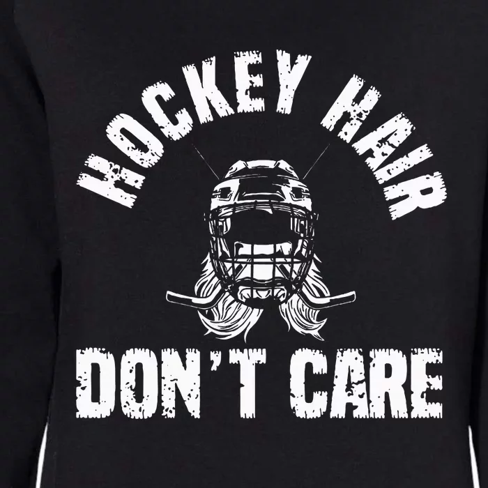 Ice Hockey Hair DonT Care Ice Hockey Player Girl Womens California Wash Sweatshirt