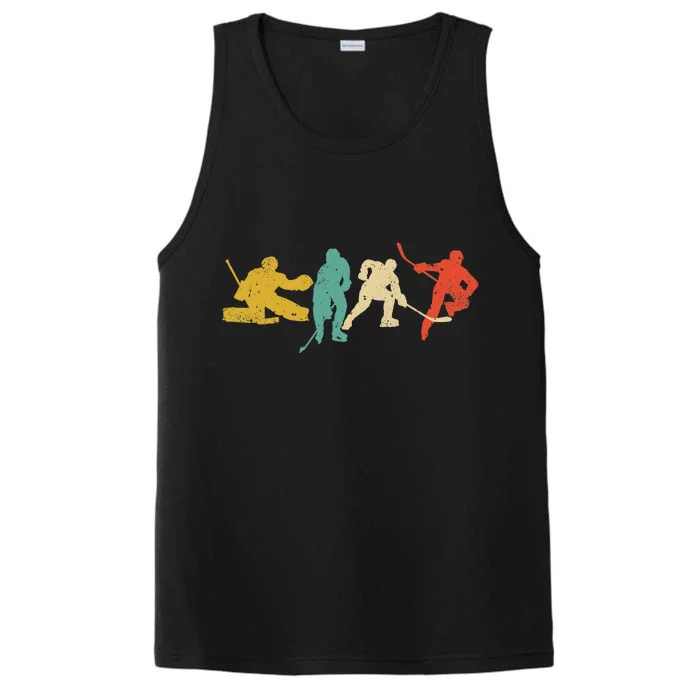 Ice Hockey Hockey Stick Vintage Style Ice Hockey Gift Performance Tank