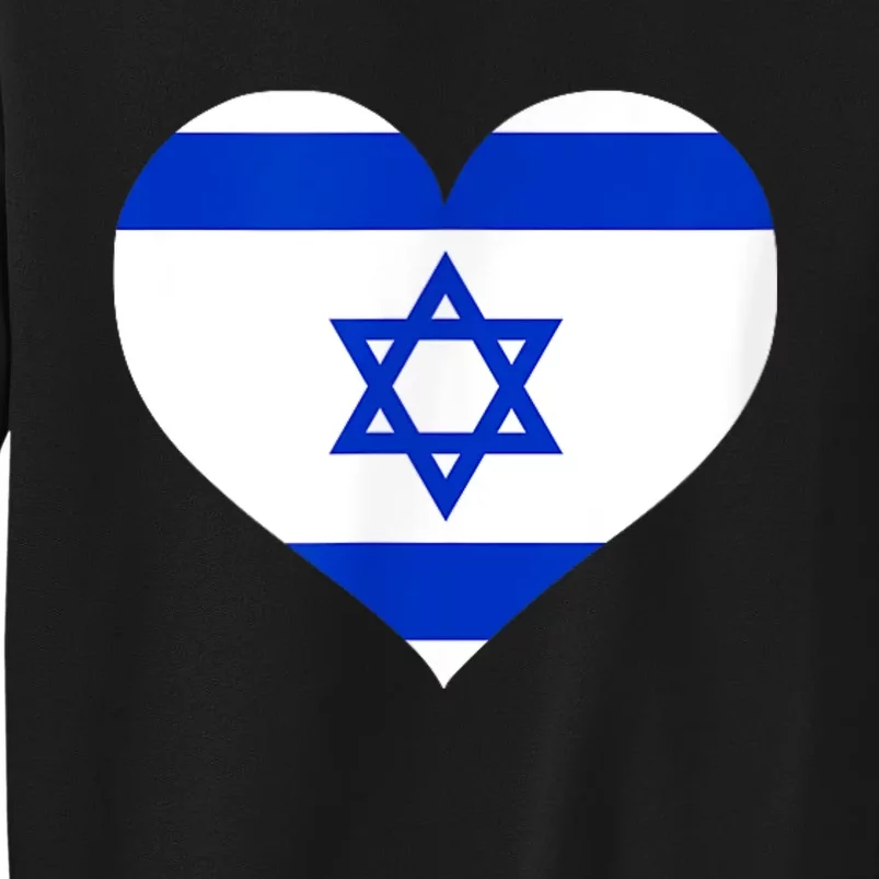 Israel Heart Tall Sweatshirt