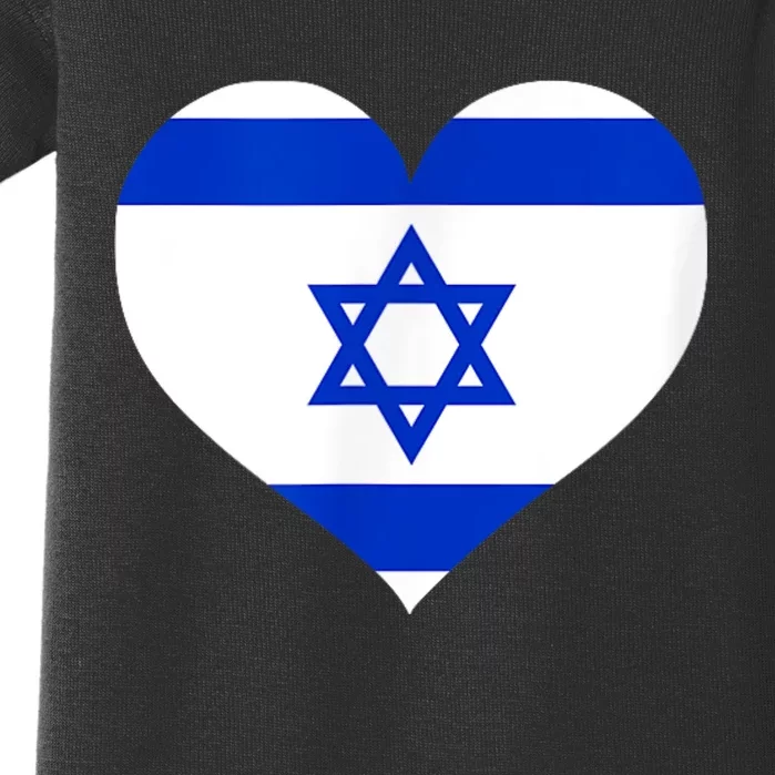 Israel Heart Baby Bodysuit