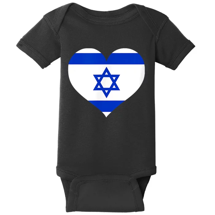 Israel Heart Baby Bodysuit