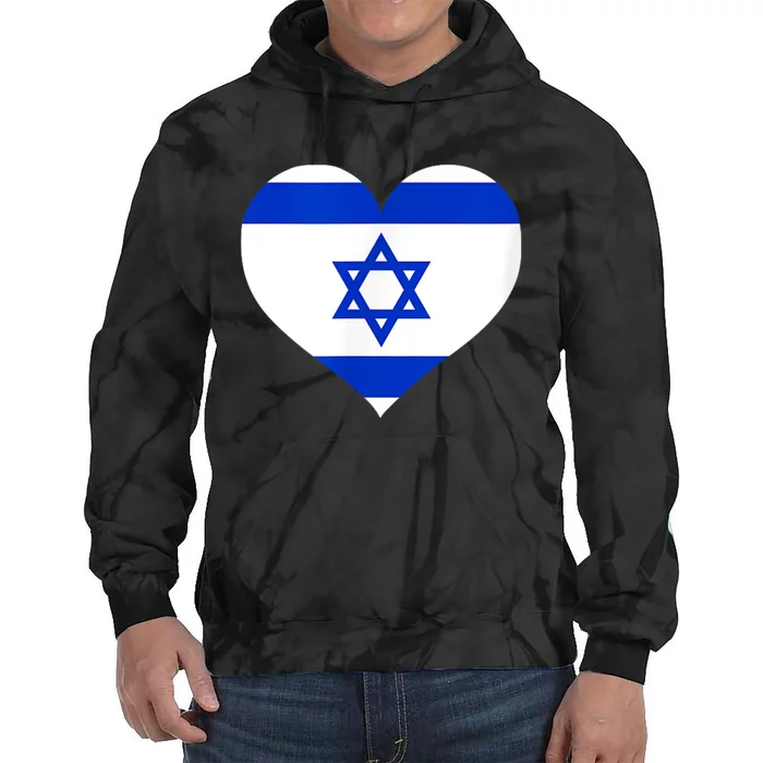 Israel Heart Tie Dye Hoodie