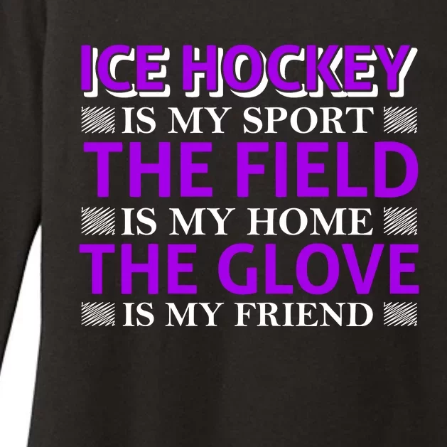 Ice Hockey Is My Sport Womens CVC Long Sleeve Shirt