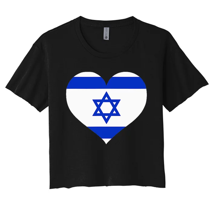 Israel Heart Women's Crop Top Tee