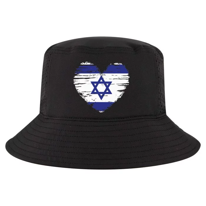 Israel Heart Israeli Flag Israeli Pride Cool Comfort Performance Bucket Hat