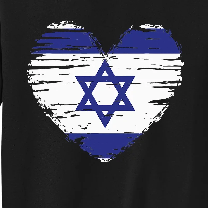 Israel Heart Israeli Flag Israeli Pride Sweatshirt