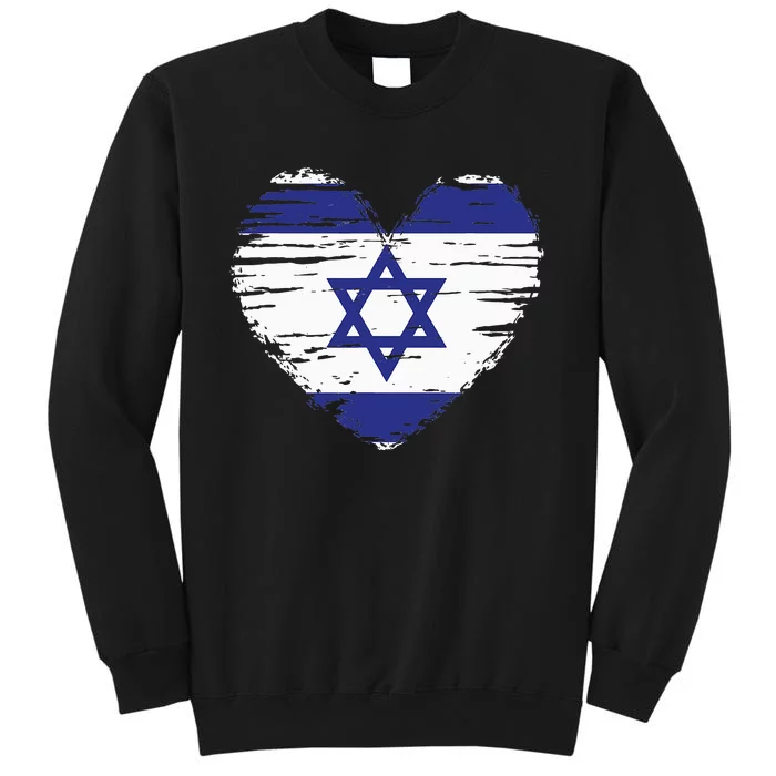 Israel Heart Israeli Flag Israeli Pride Sweatshirt