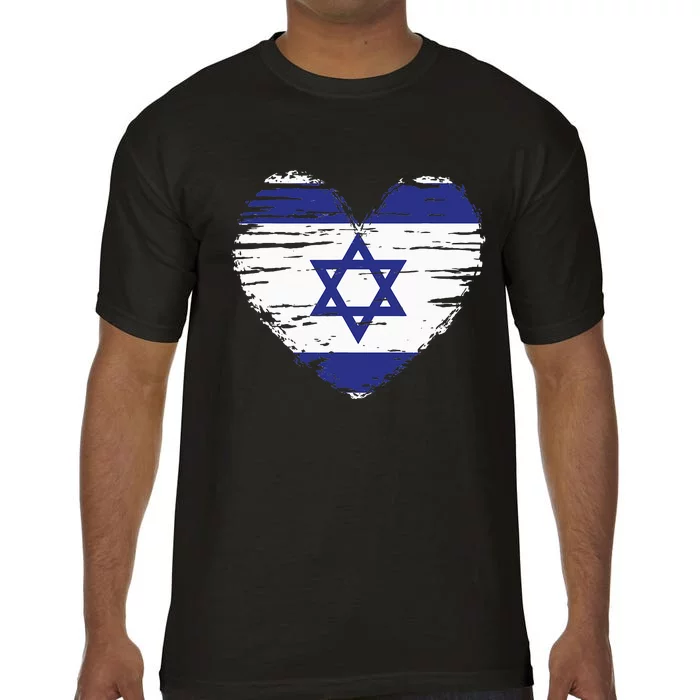 Israel Heart Israeli Flag Israeli Pride Comfort Colors T-Shirt