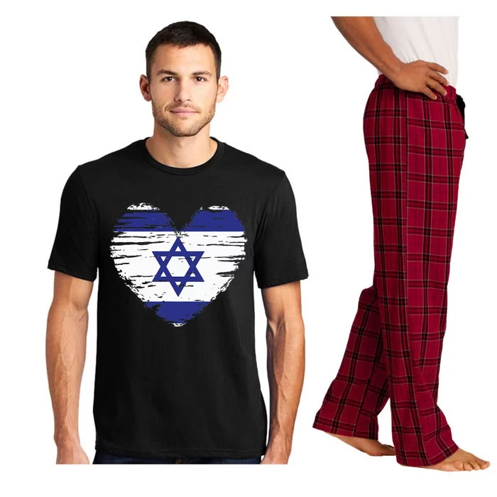 Israel Heart Israeli Flag Israeli Pride Pajama Set