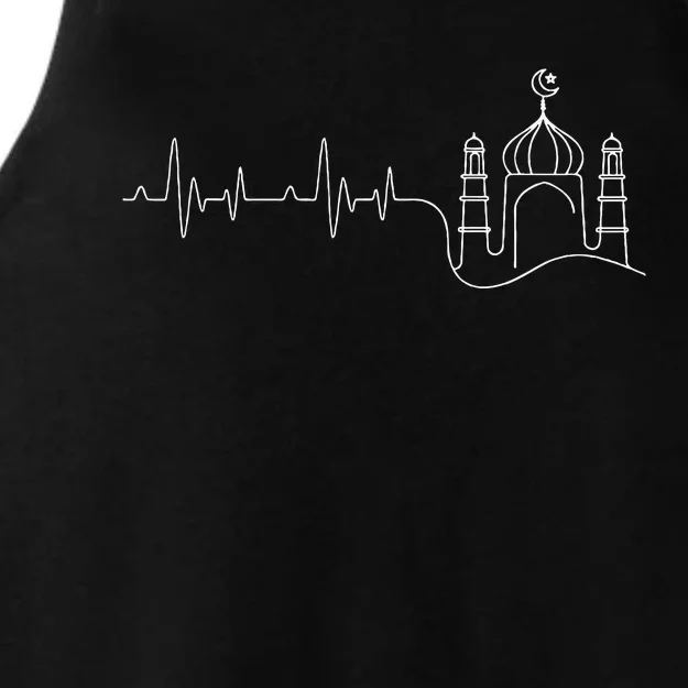 Islam Heartbeat Islamic Religion Ramadan Muslim Allah Ladies Tri-Blend Wicking Tank