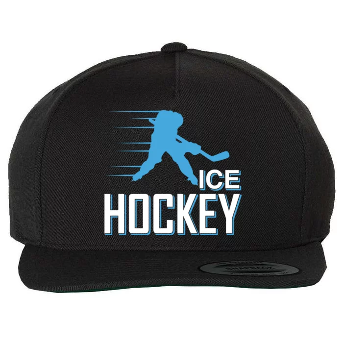 Ice Hockey Wool Snapback Cap