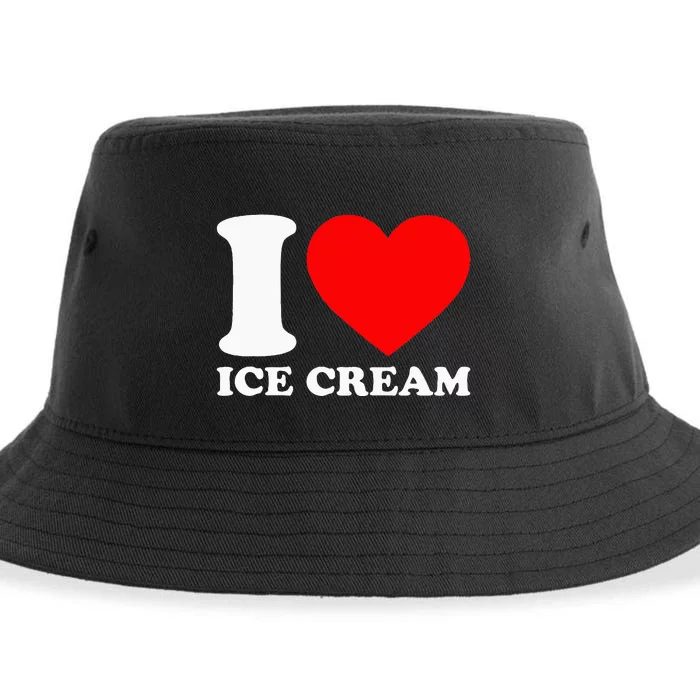 I Heart Ice Cream Food Love Ice Cream Sustainable Bucket Hat